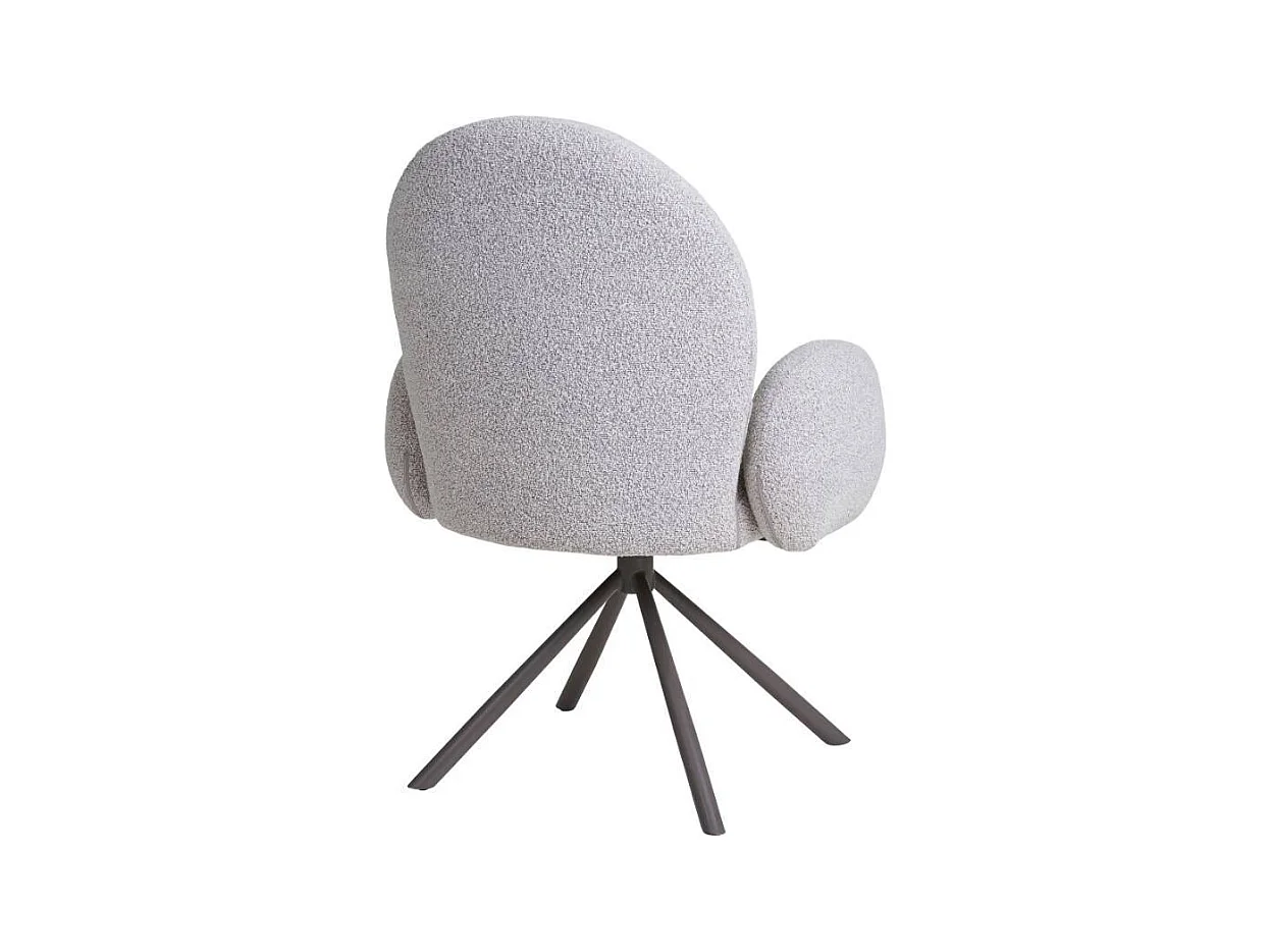 Polsterstuhl Esszimmerstuhl in Beige mit Gestell aus Metall