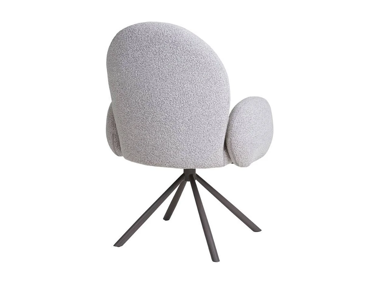 Polsterstuhl Esszimmerstuhl in Beige mit Gestell aus Metall