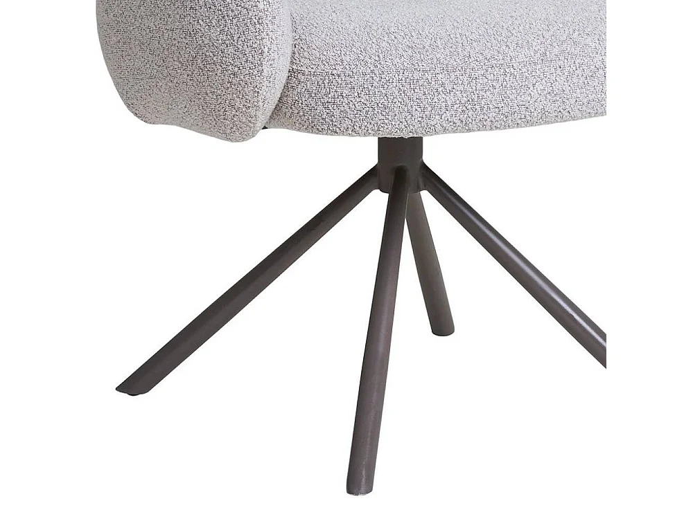 Polsterstuhl Esszimmerstuhl in Beige mit Gestell aus Metall