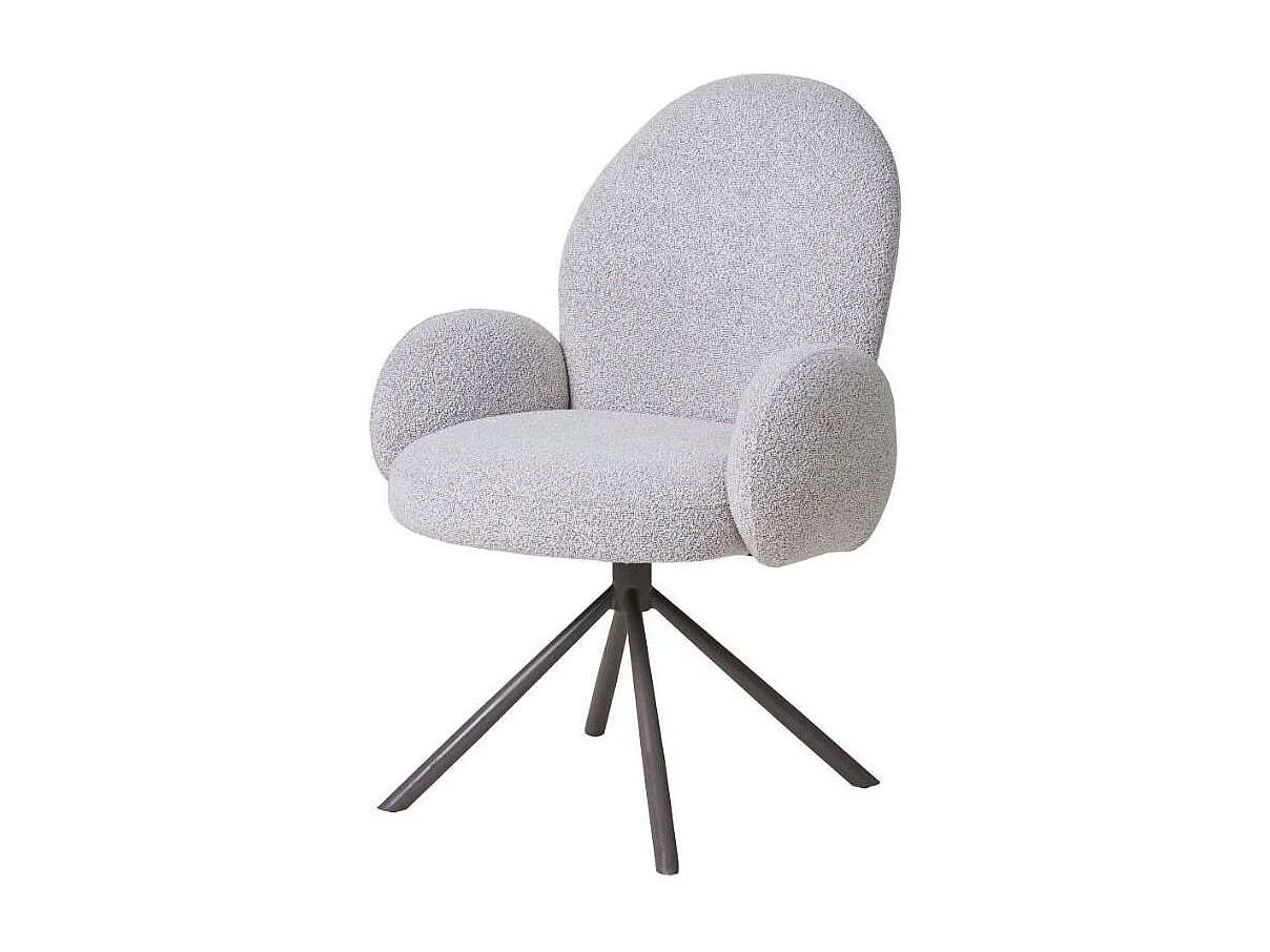 Polsterstuhl Esszimmerstuhl in Beige mit Gestell aus Metall