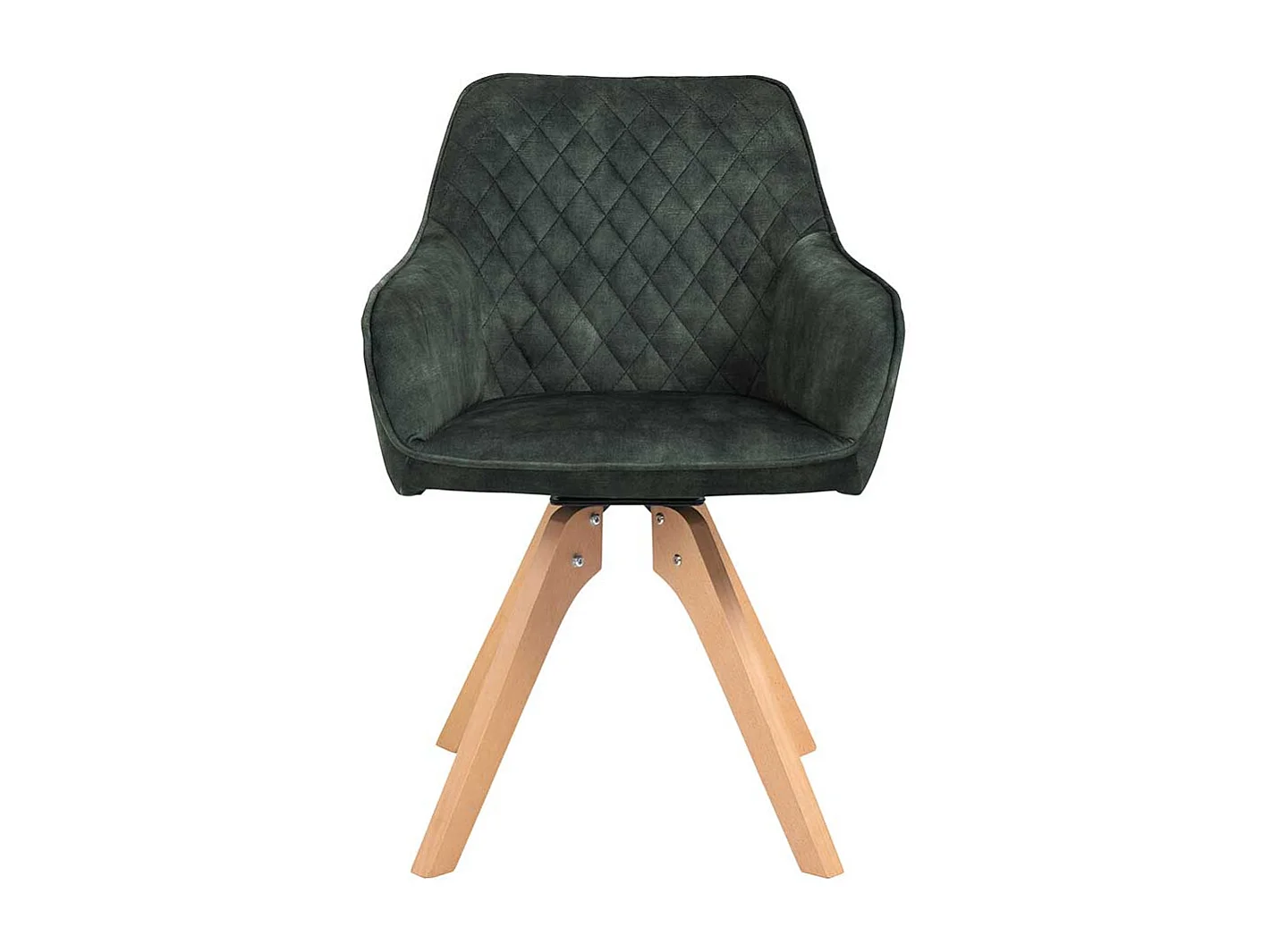 Esszimmerstuhl in Dunkelgrün Eichefarben