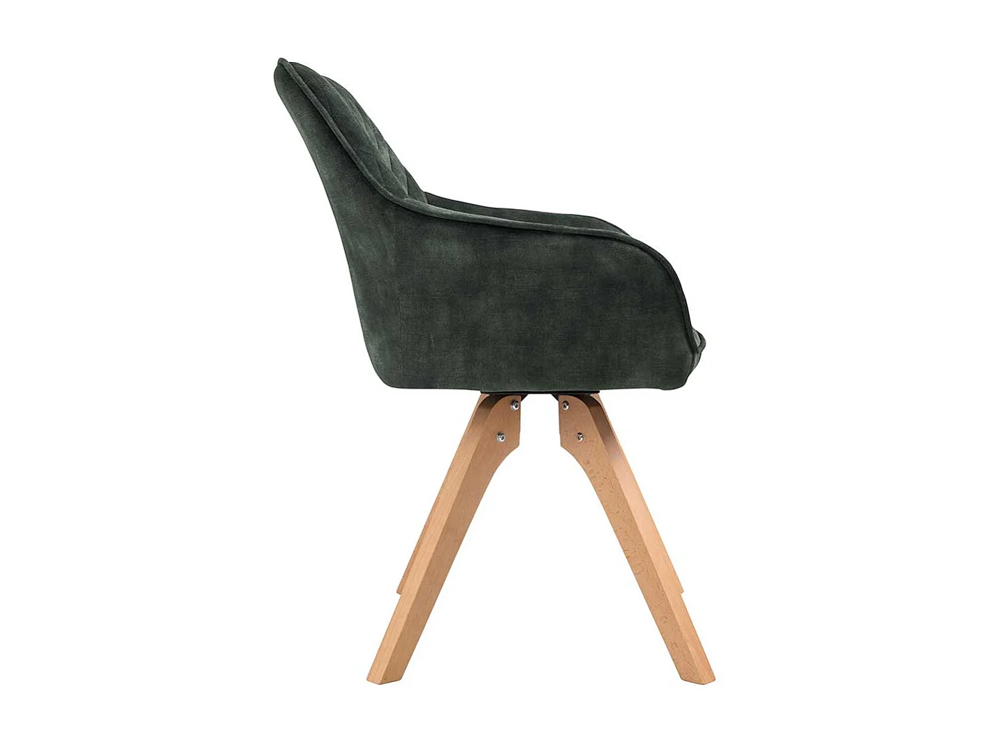 Esszimmerstuhl in Dunkelgrün Eichefarben