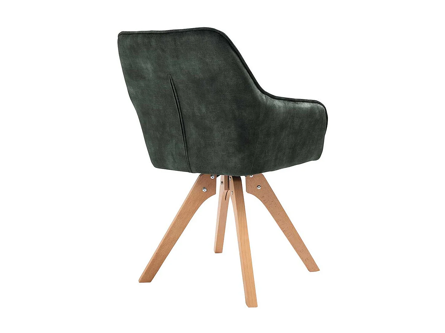 Esszimmerstuhl in Dunkelgrün Eichefarben