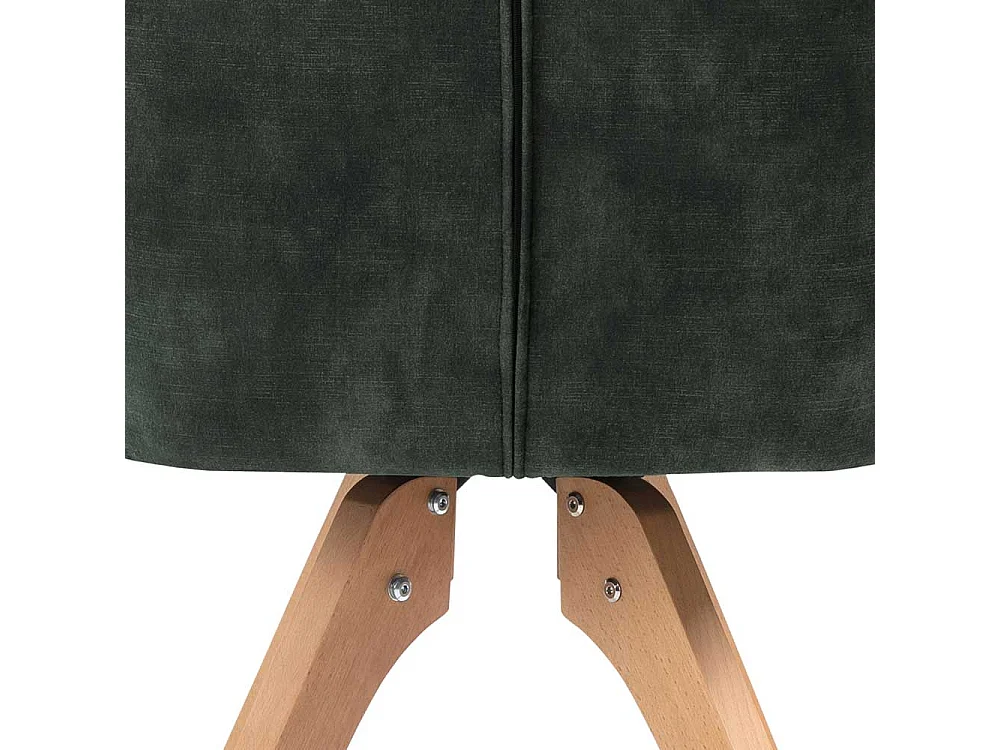 Esszimmerstuhl in Dunkelgrün Eichefarben