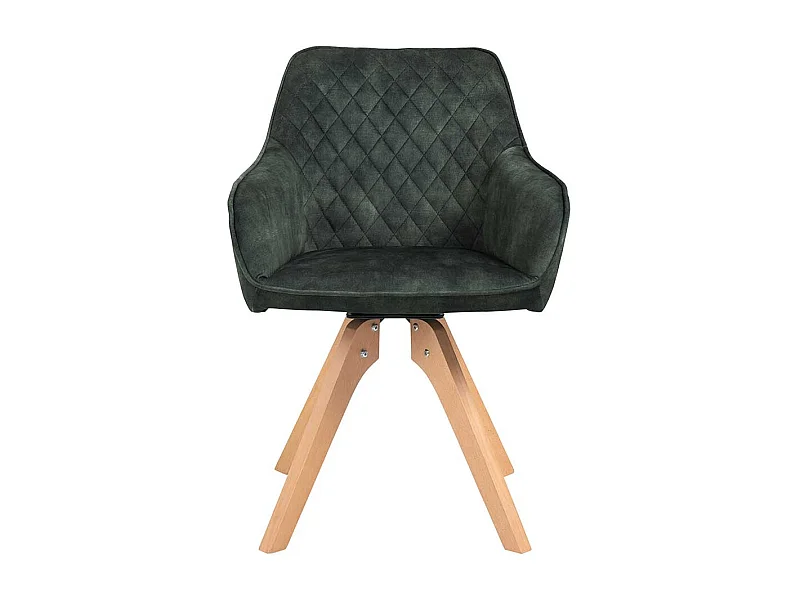 Esszimmerstuhl in Dunkelgrün Eichefarben