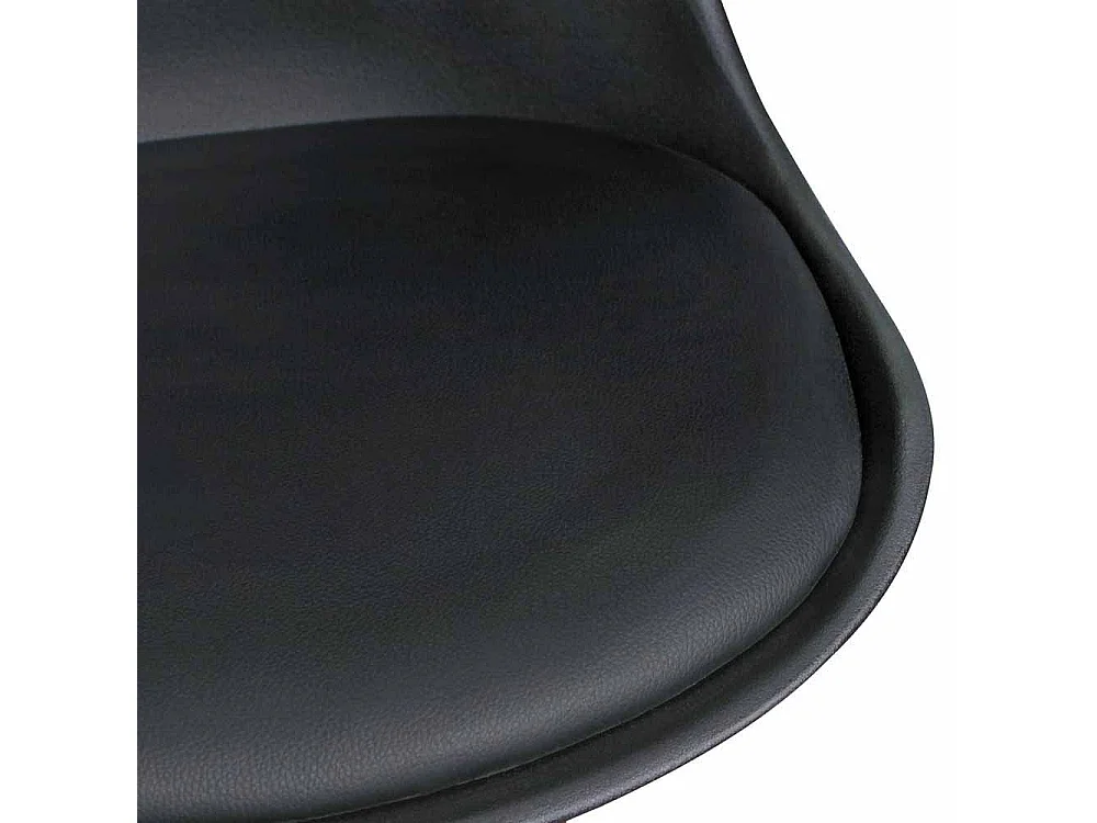 Esszimmer Schalenstuhl in Schwarz Holzbeine (2er Set)