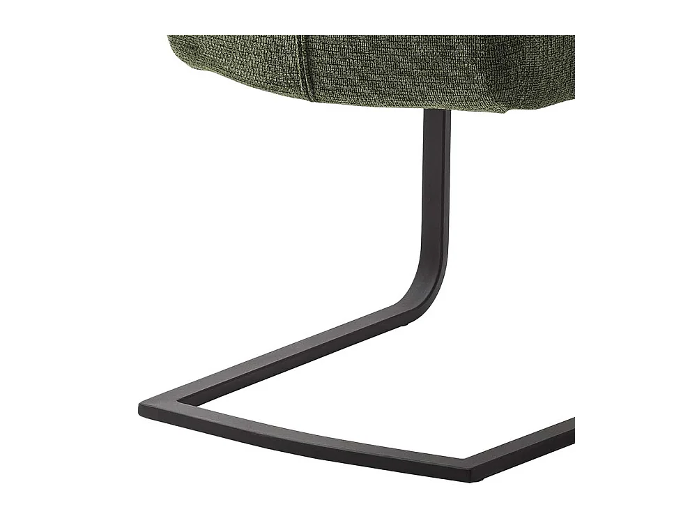 Freischwinger St�hle in Oliv Gr�n und Schwarz 49 cm Sitzh�he (2er Set)