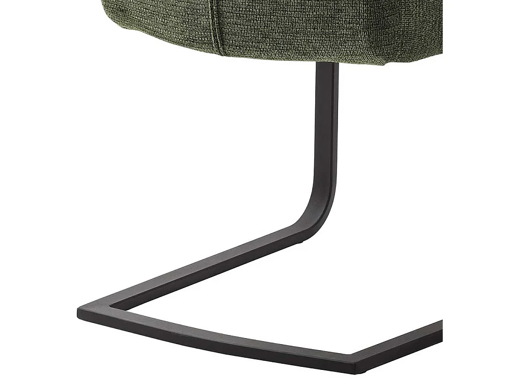 Freischwinger St�hle in Oliv Gr�n und Schwarz 49 cm Sitzh�he (2er Set)