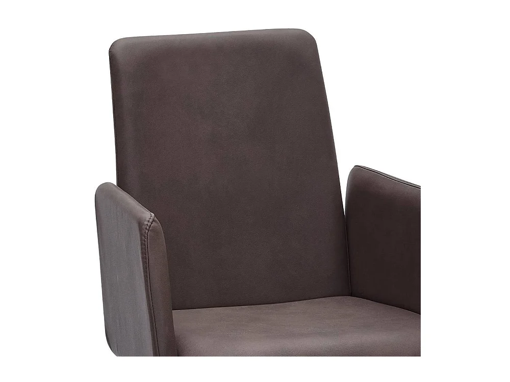 Armlehnstuhl Polsterstuhl in Dunkelbraun aus Microfaser