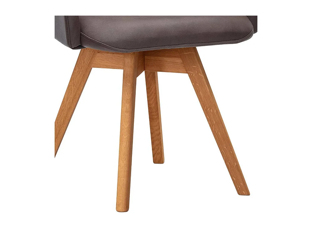 Armlehnstuhl Polsterstuhl in Dunkelbraun aus Microfaser