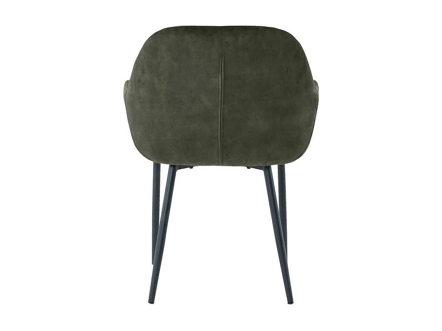 Armlehnenstuhl in Dunkelgrün Samt Gestell aus Metall (2er Set)