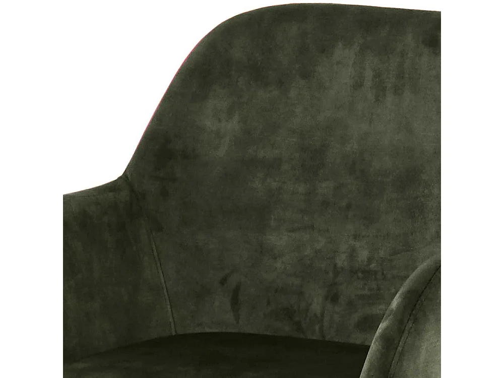 Armlehnenstuhl in Dunkelgrün Samt Gestell aus Metall (2er Set)