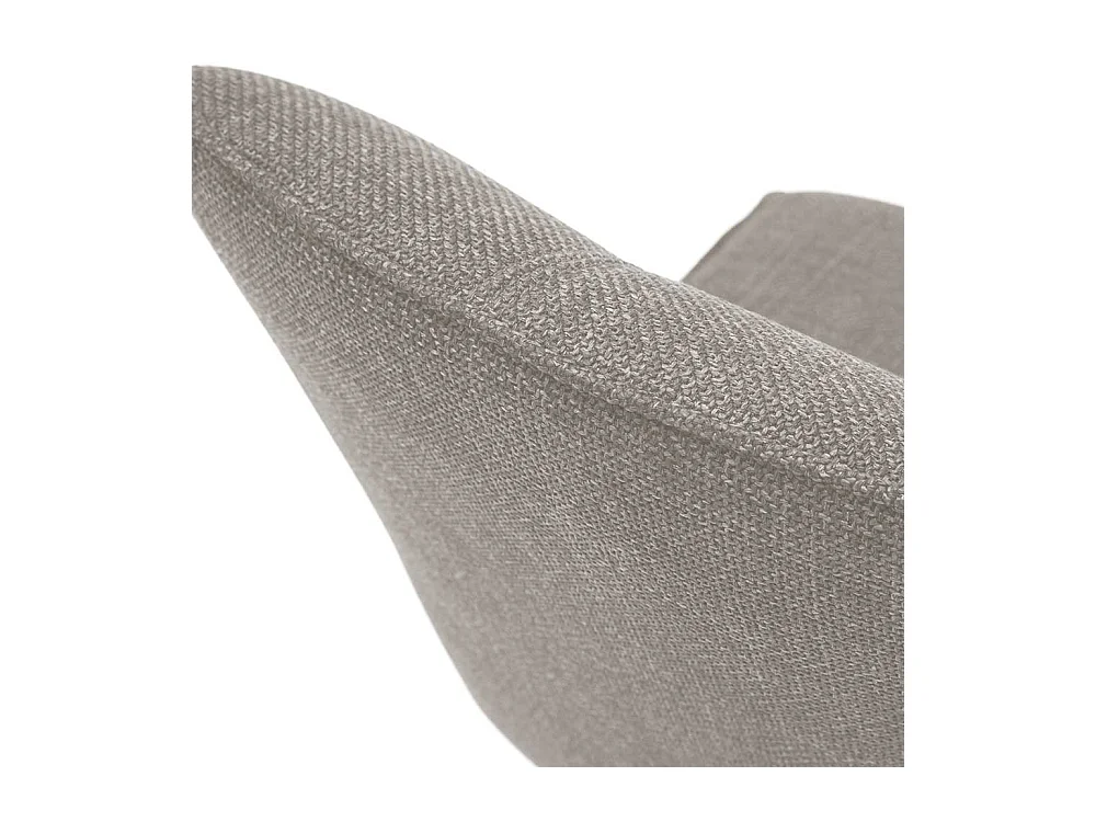 Drehbare Polsterstühle in Hellbraun Webstoff Metallgestell (2er Set)