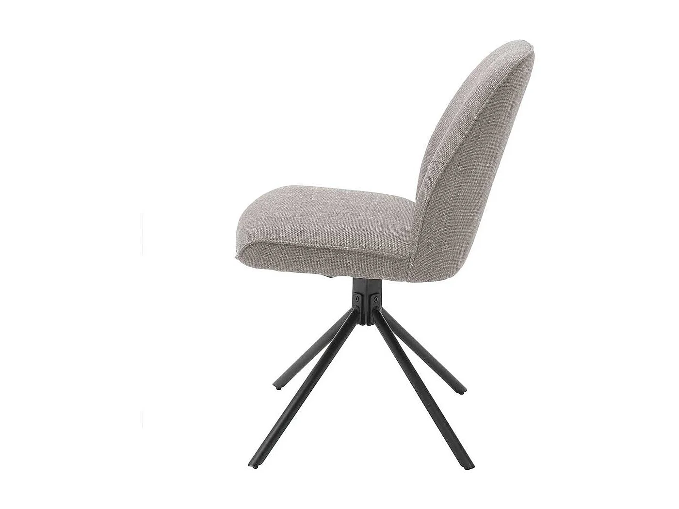 Drehbare Polsterstühle in Hellbraun Webstoff Metallgestell (2er Set)