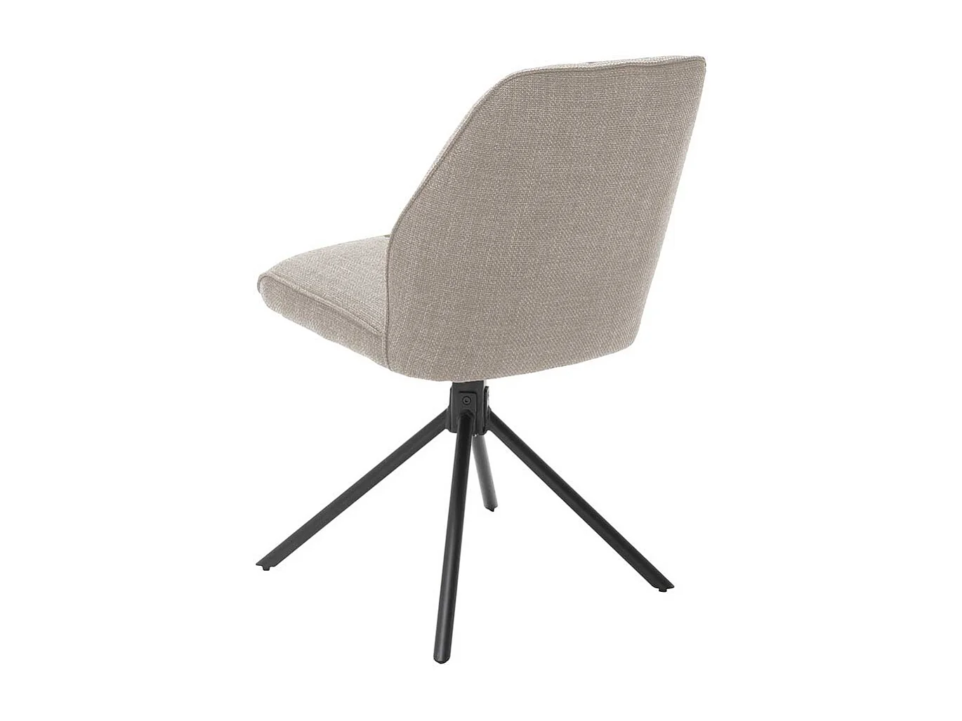 Drehbare Polsterstühle in Hellbraun Webstoff Metallgestell (2er Set)