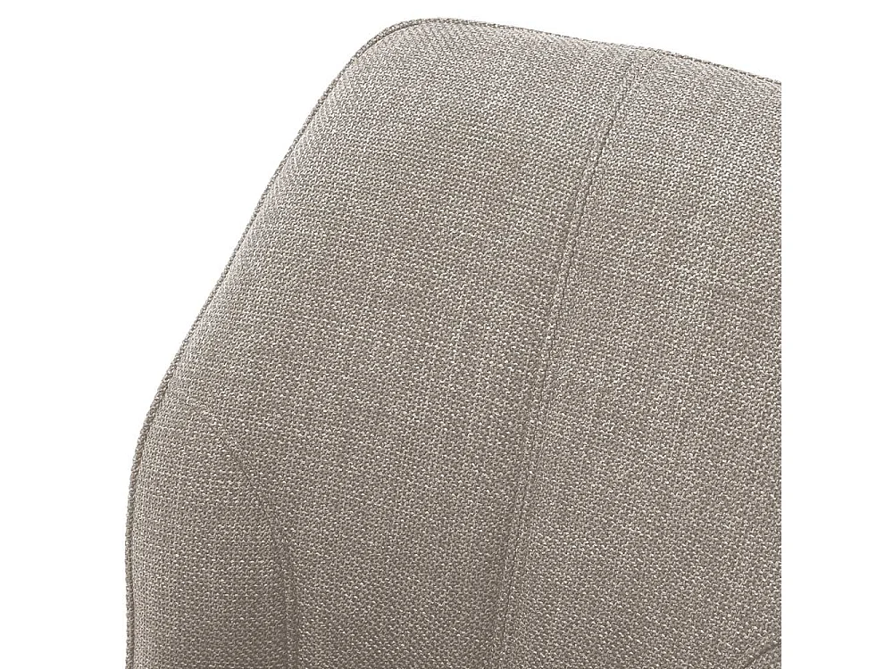 Drehbare Polsterstühle in Hellbraun Webstoff Metallgestell (2er Set)