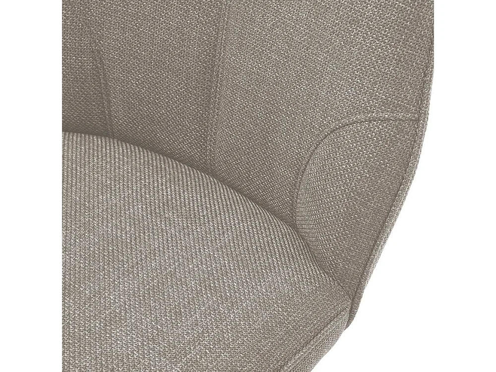 Drehbare Polsterstühle in Hellbraun Webstoff Metallgestell (2er Set)