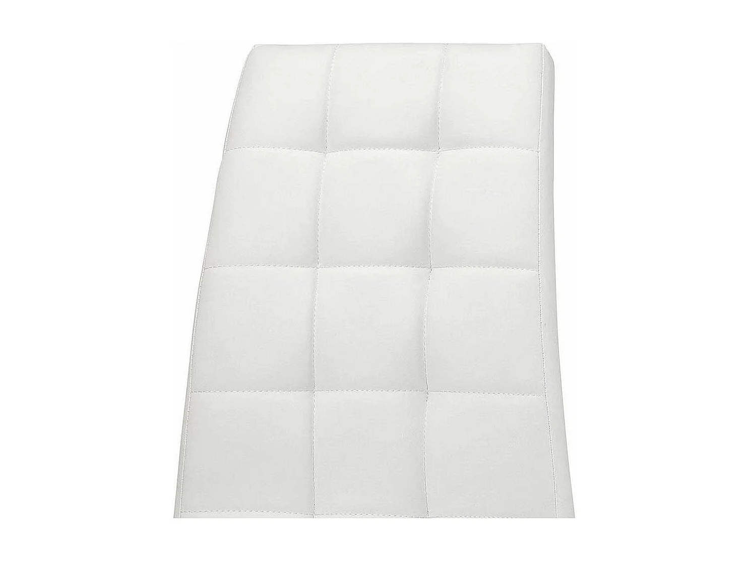 Stuhl Set Esszimmer in Weiß Kunstleder Chromfarben (2er Set)