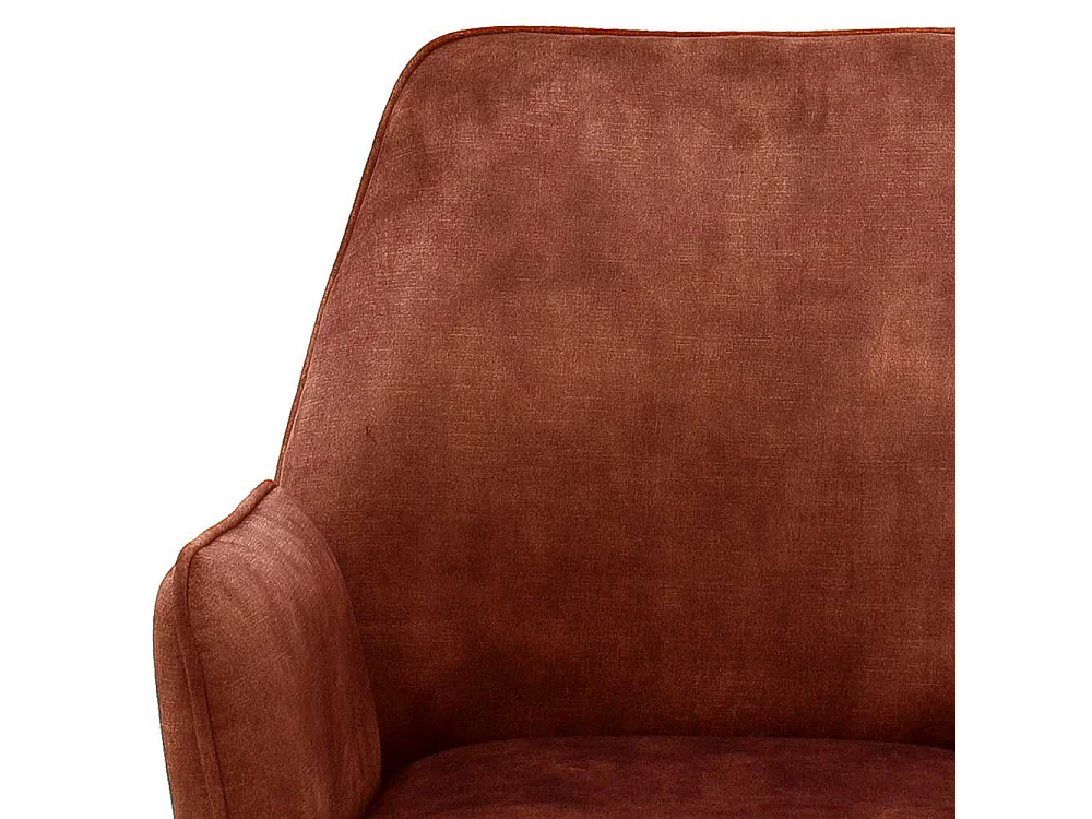 Drehbare Armlehnenstühle in Rostfarben Metallgestell schwarz (2er Set)