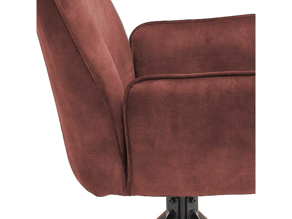 Drehbare Armlehnenstühle in Rostfarben Metallgestell schwarz (2er Set)