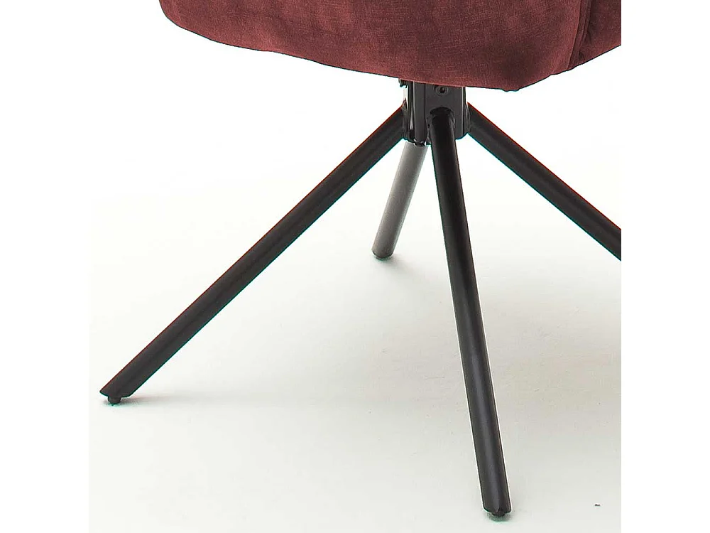 Drehbare Armlehnenstühle in Rostfarben Metallgestell schwarz (2er Set)