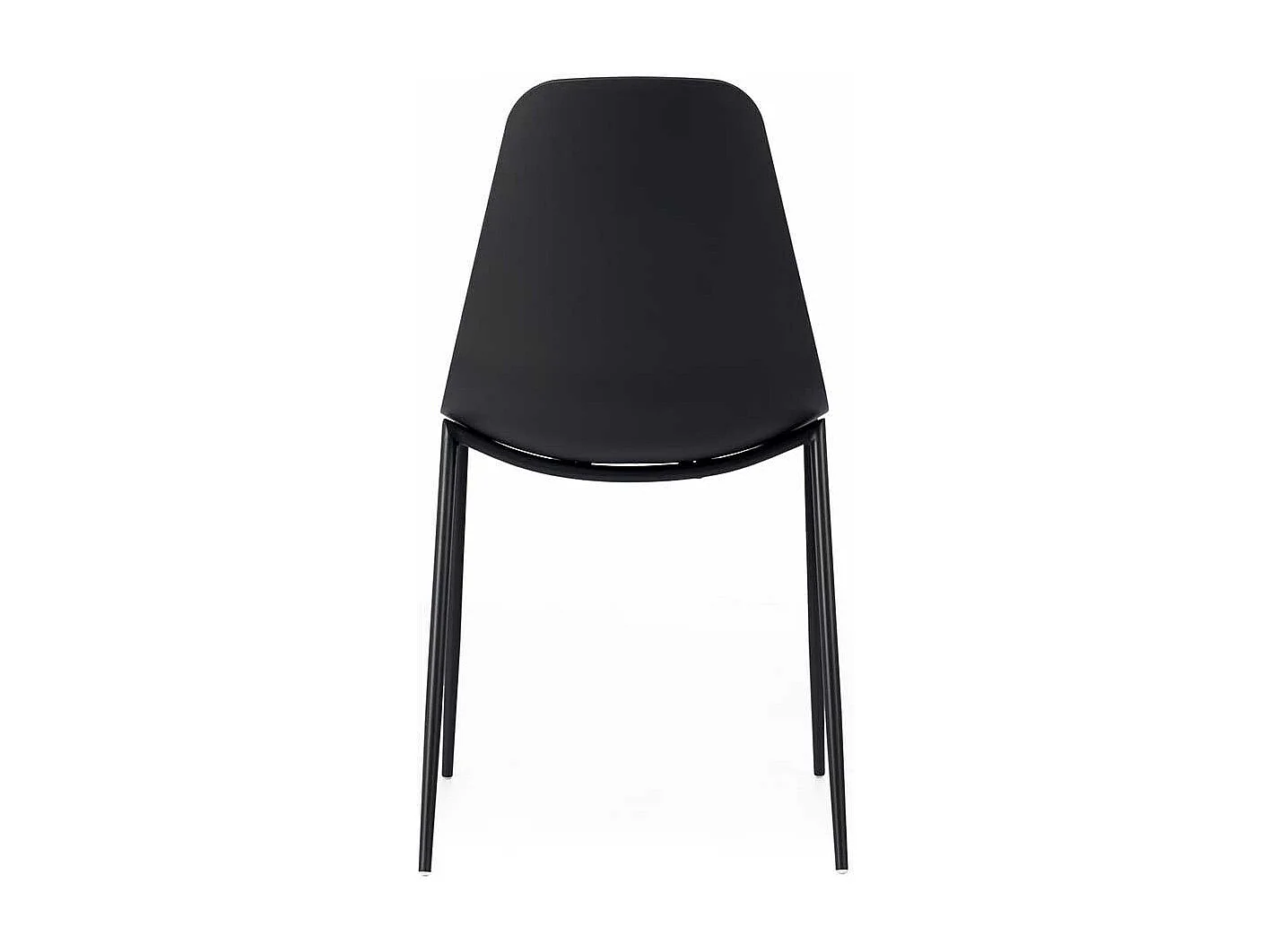 Kunststoff Schalenstühle in Schwarz Gestell aus Metall (4er Set)