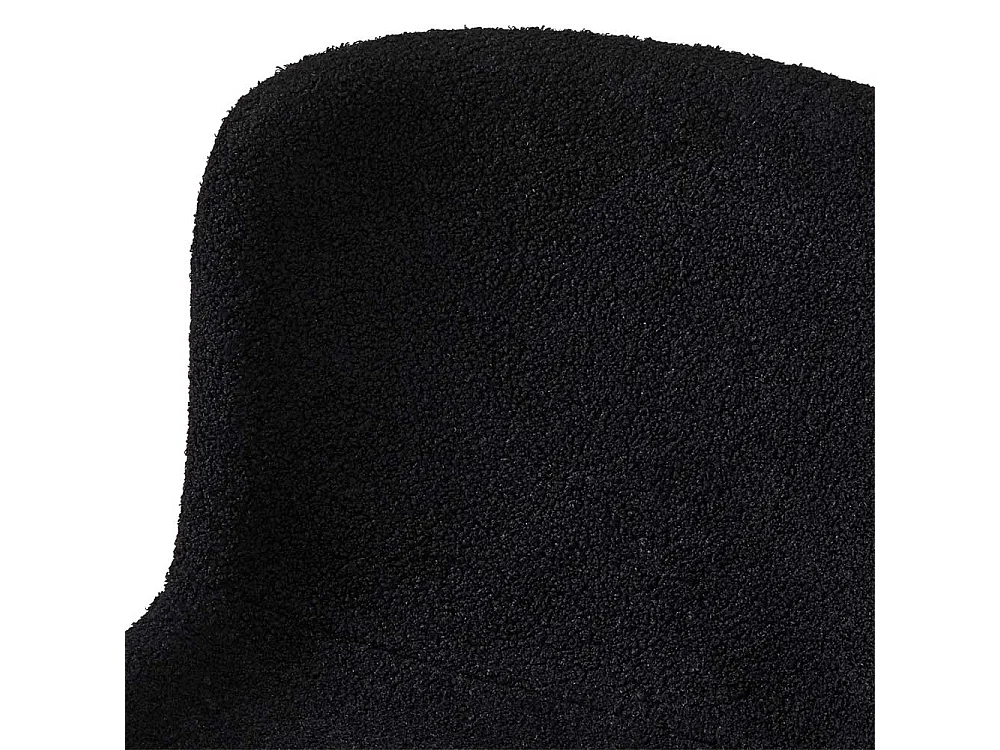 Esszimmerstuhl Stuhl Küche mit gepolsterter Rückenlehne aus Boucle Stoff (2er Set)