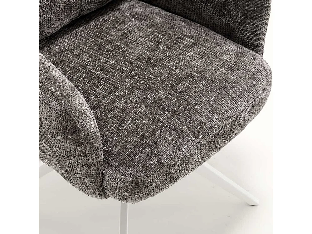 Esszimmerstuhl Armlehnstuhl in Anthrazit drehbar (2er Set)