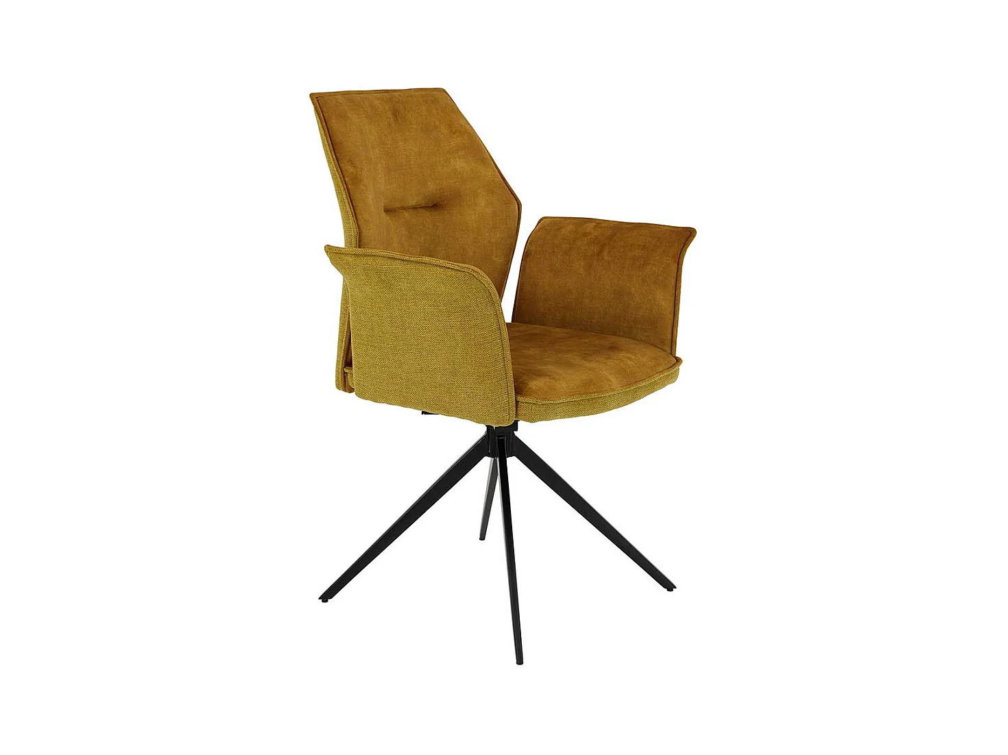 Esszimmerarmlehnstuhl in Goldfarben Gestell aus Metall (4er Set)