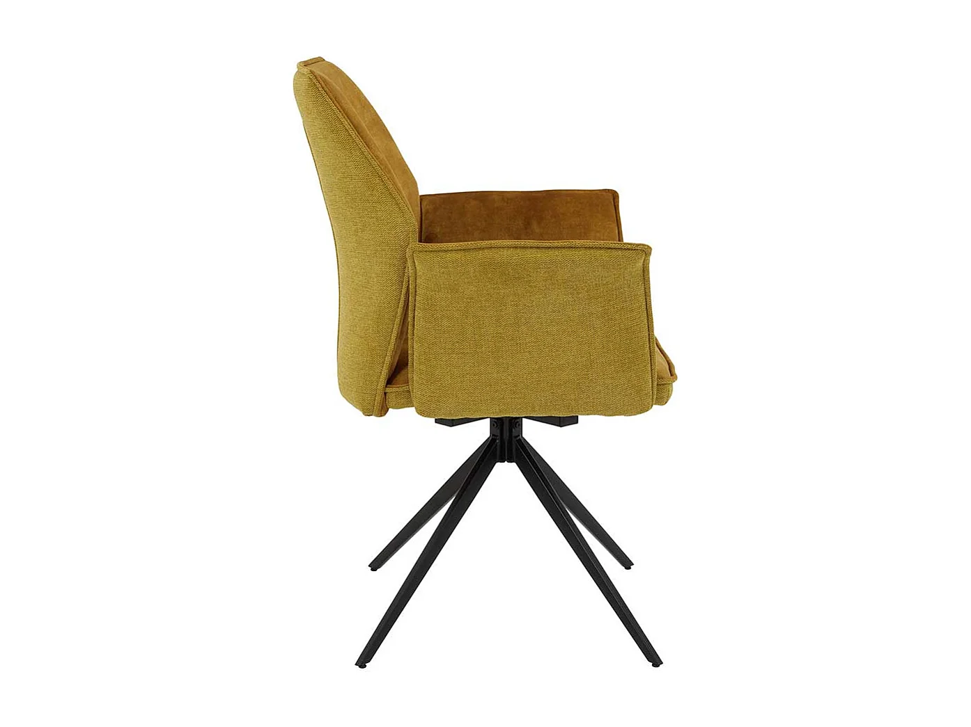 Esszimmerarmlehnstuhl in Goldfarben Gestell aus Metall (4er Set)