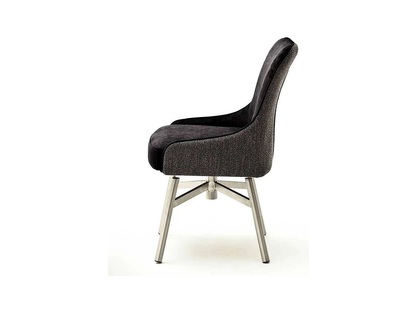 Polsterst�hle in Anthrazit Stoff drehbar (2er Set)