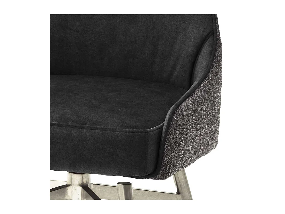 Polsterst�hle in Anthrazit Stoff drehbar (2er Set)