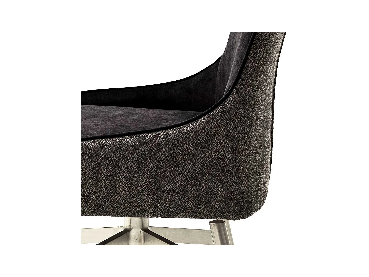 Polsterst�hle in Anthrazit Stoff drehbar (2er Set)