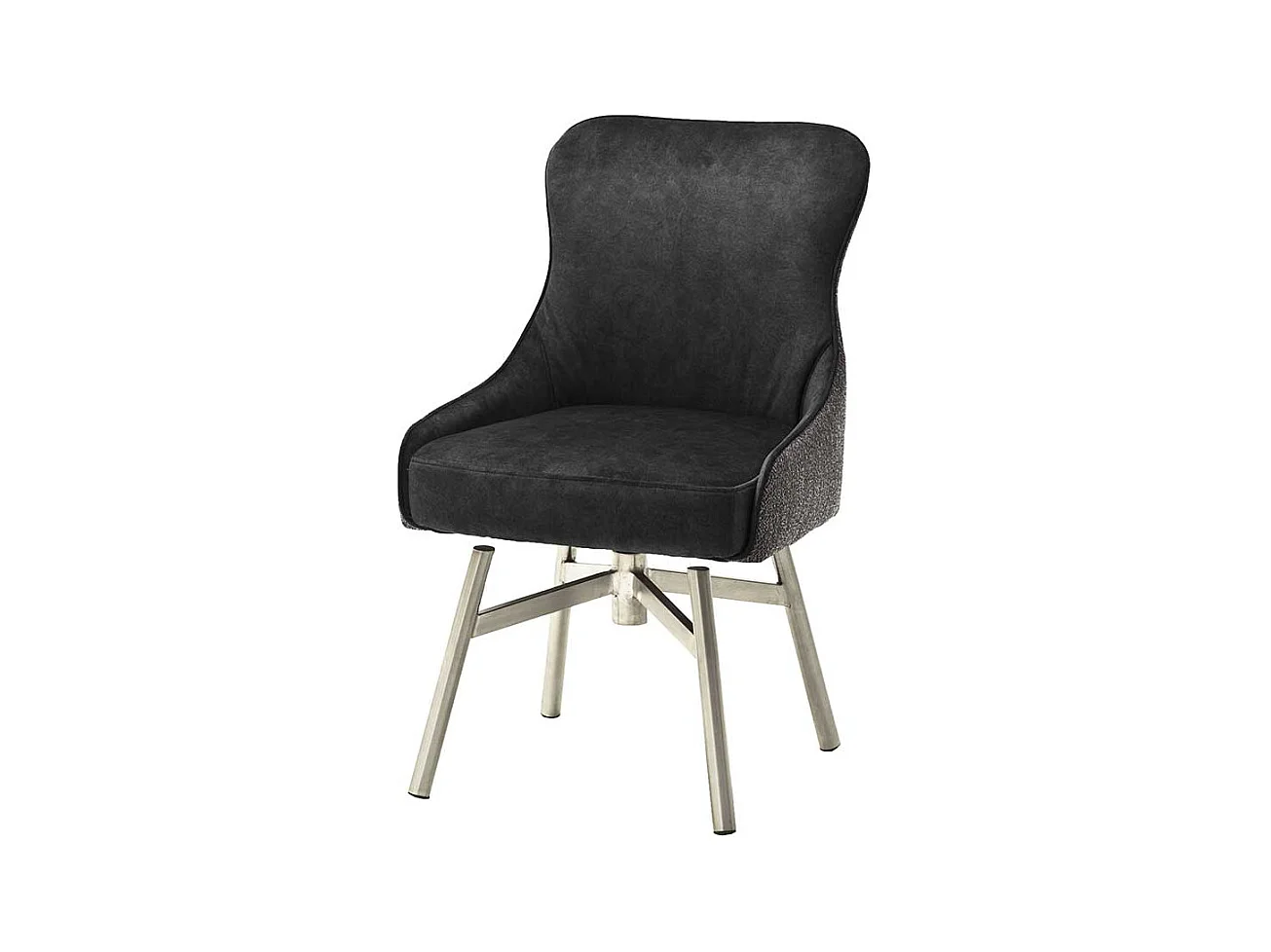 Polsterst�hle in Anthrazit Stoff drehbar (2er Set)