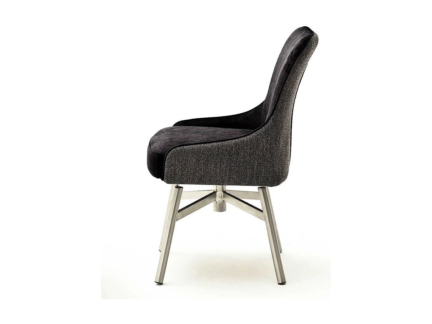 Polsterst�hle in Anthrazit Stoff drehbar (2er Set)