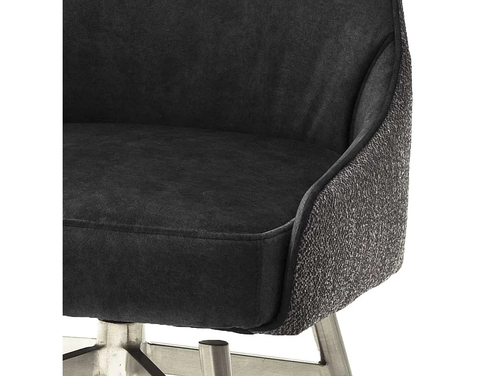 Polsterst�hle in Anthrazit Stoff drehbar (2er Set)