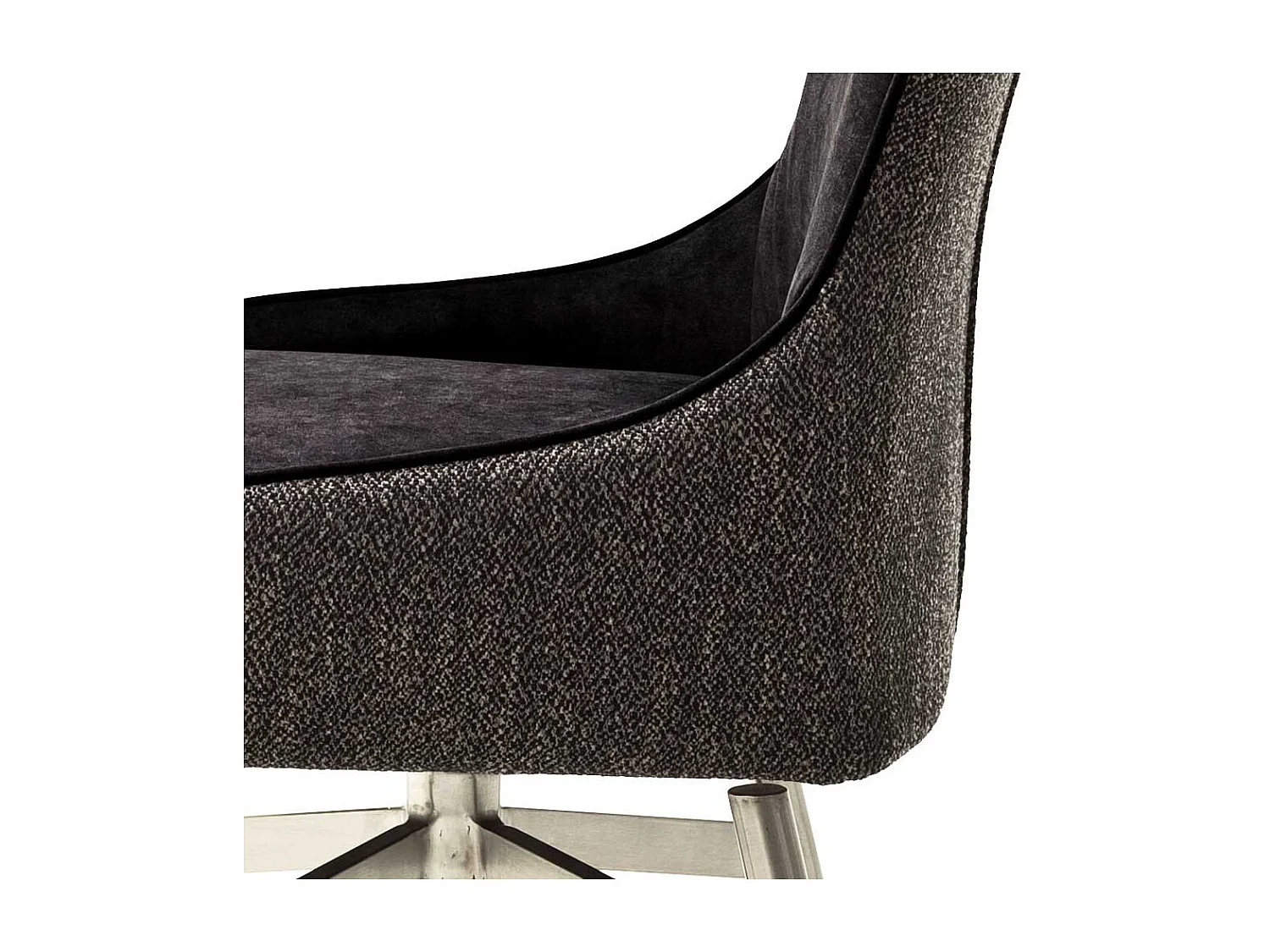 Polsterst�hle in Anthrazit Stoff drehbar (2er Set)