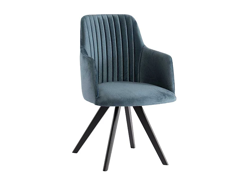 Esszimmerarmlehnstuhl in Blau Schwarz