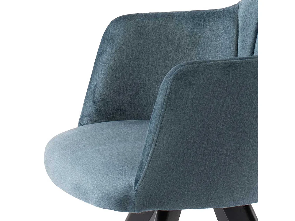 Esszimmerarmlehnstuhl in Blau Schwarz