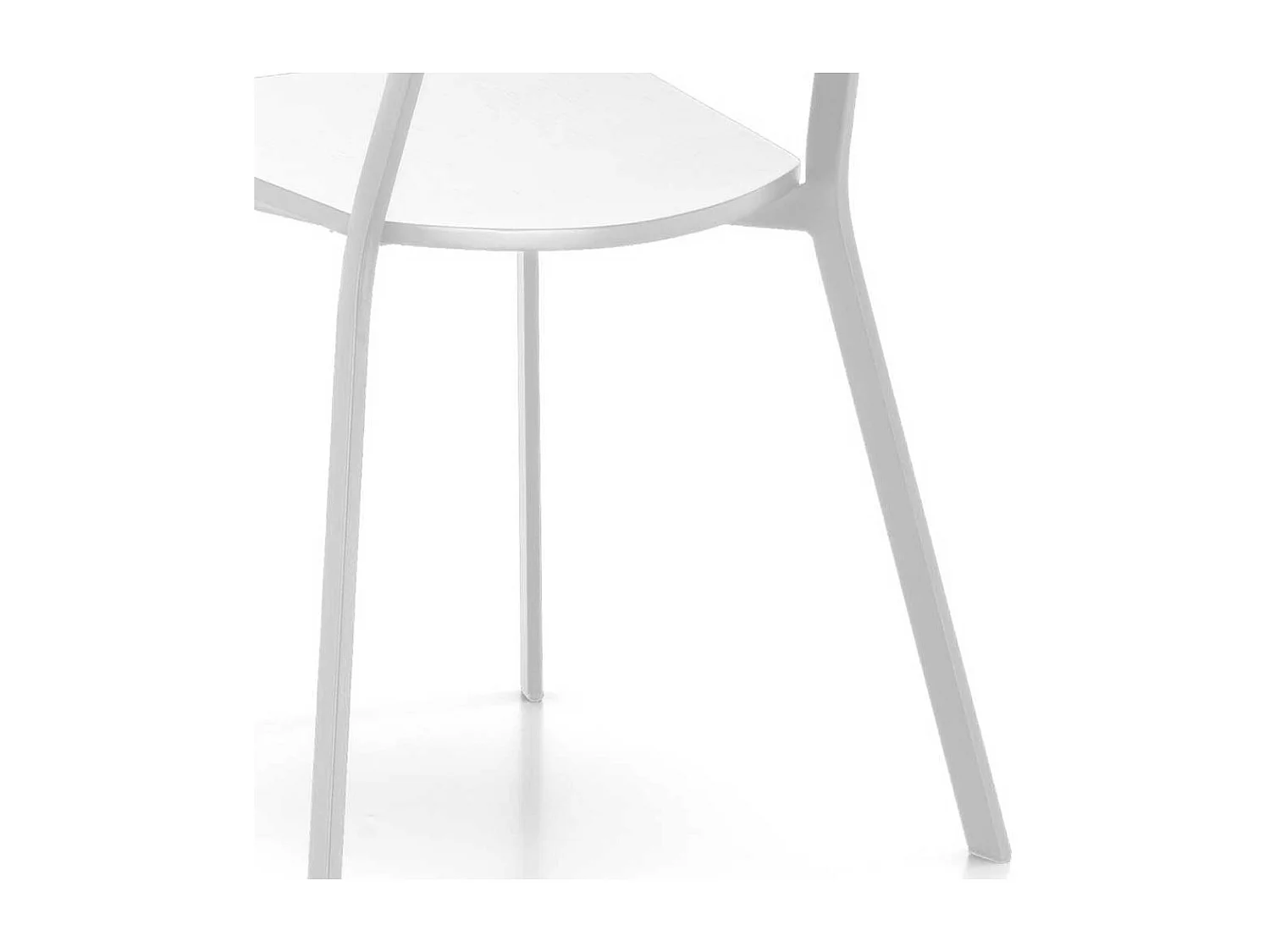 Esstischstuhl in Weiß Schichtholz und Metall (4er Set)