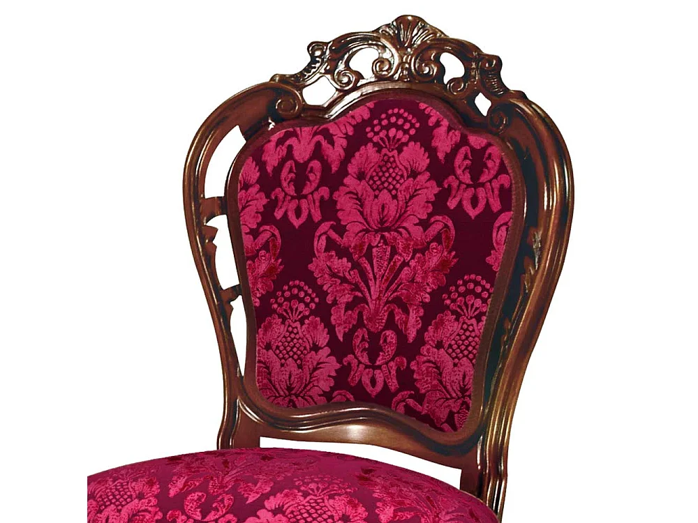 Polsterstuhl Esszimmer mit Ornament Muster Bezug Barockstil