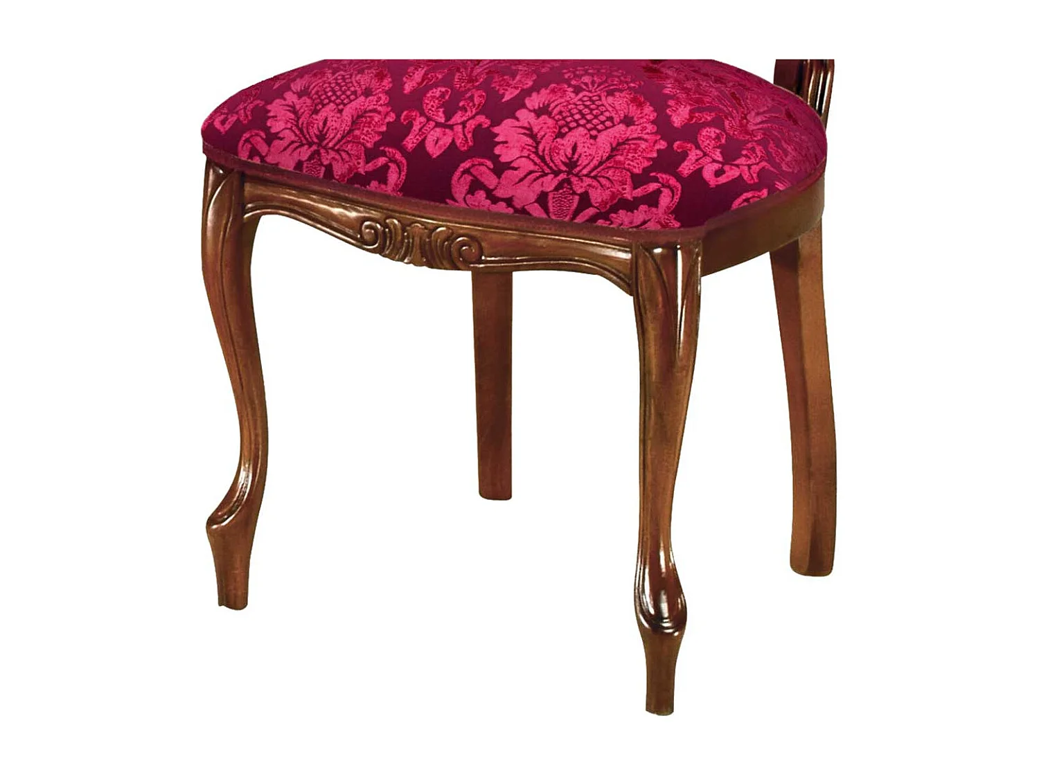 Polsterstuhl Esszimmer mit Ornament Muster Bezug Barockstil