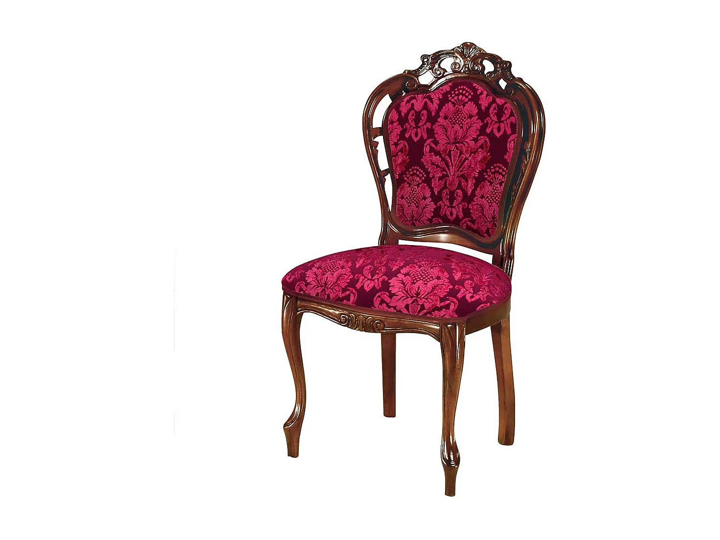 Polsterstuhl Esszimmer mit Ornament Muster Bezug Barockstil