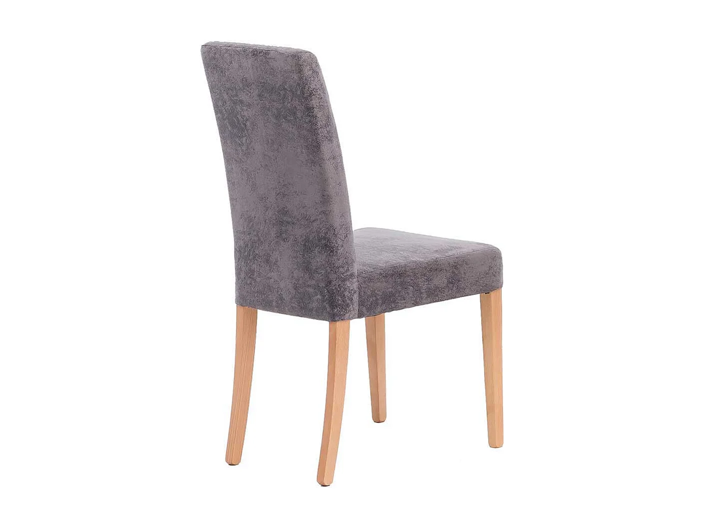 Polsterstuhl Set in Grau Microfaser Buche Massivholz (2er Set)