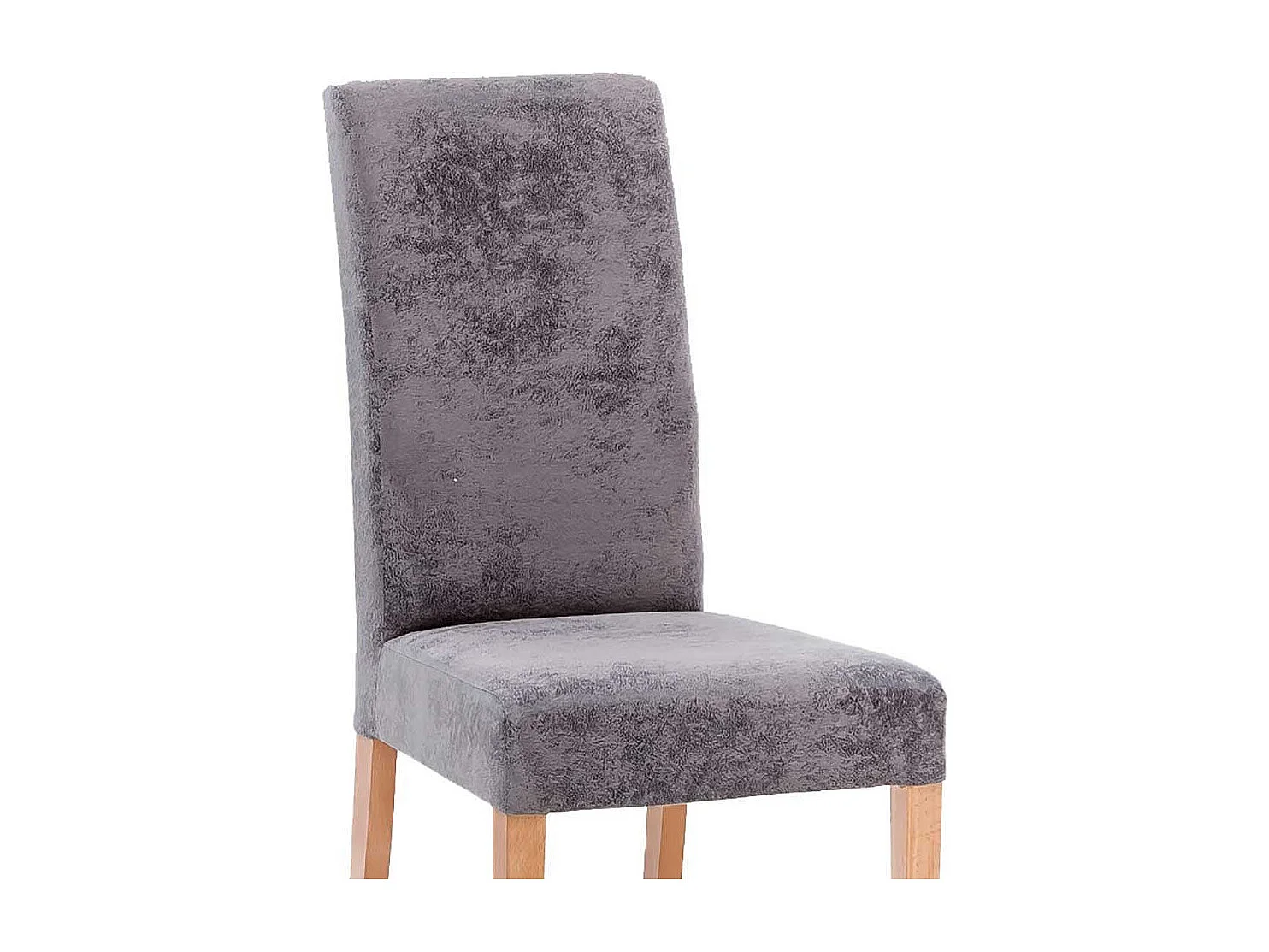 Polsterstuhl Set in Grau Microfaser Buche Massivholz (2er Set)