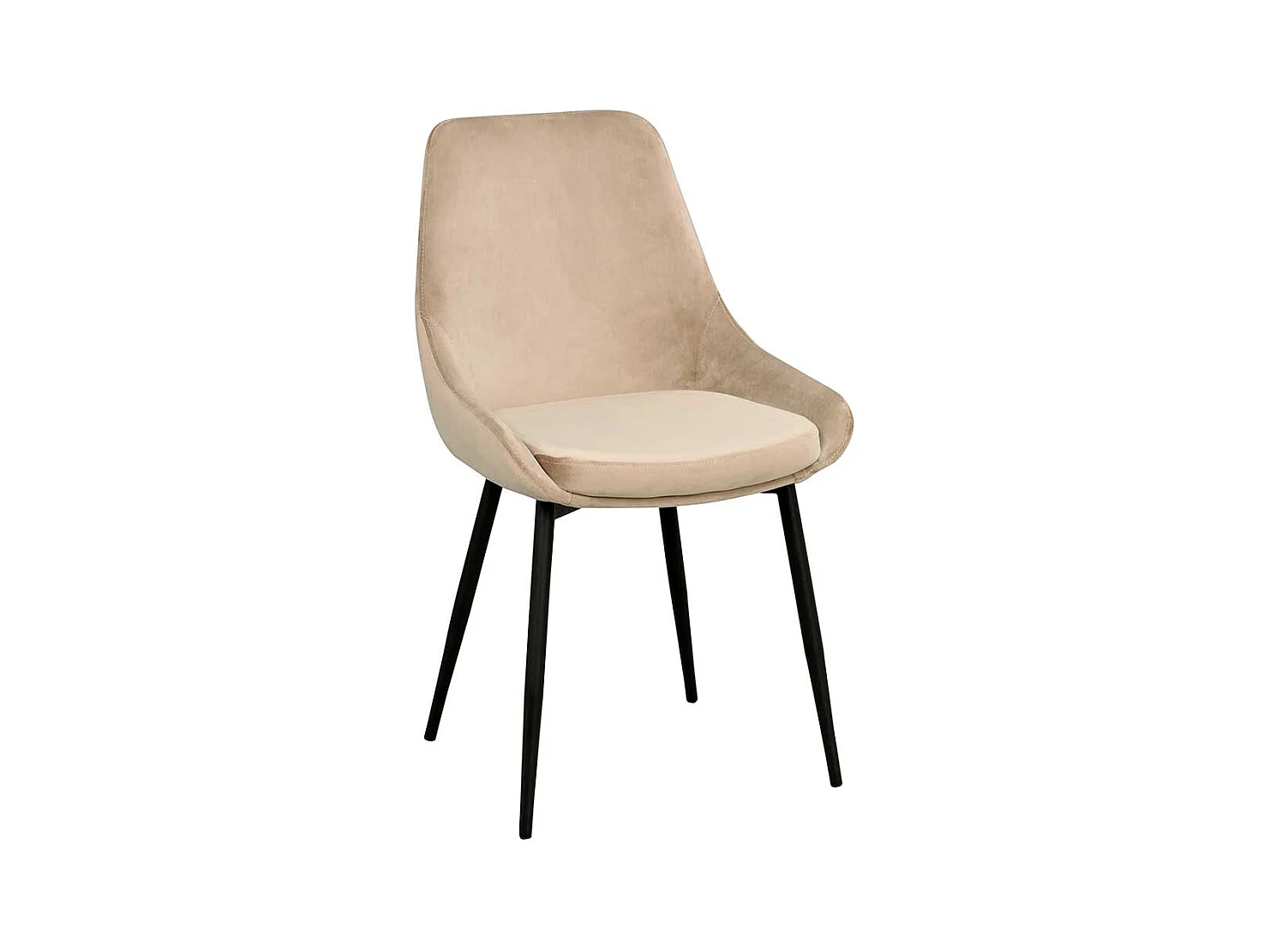 Esszimmerstuhl Set in Beige und Schwarz 85 cm hoch (2er Set)