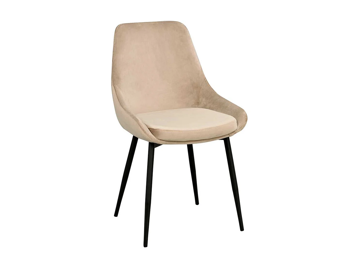 Esszimmerstuhl Set in Beige und Schwarz 85 cm hoch (2er Set)