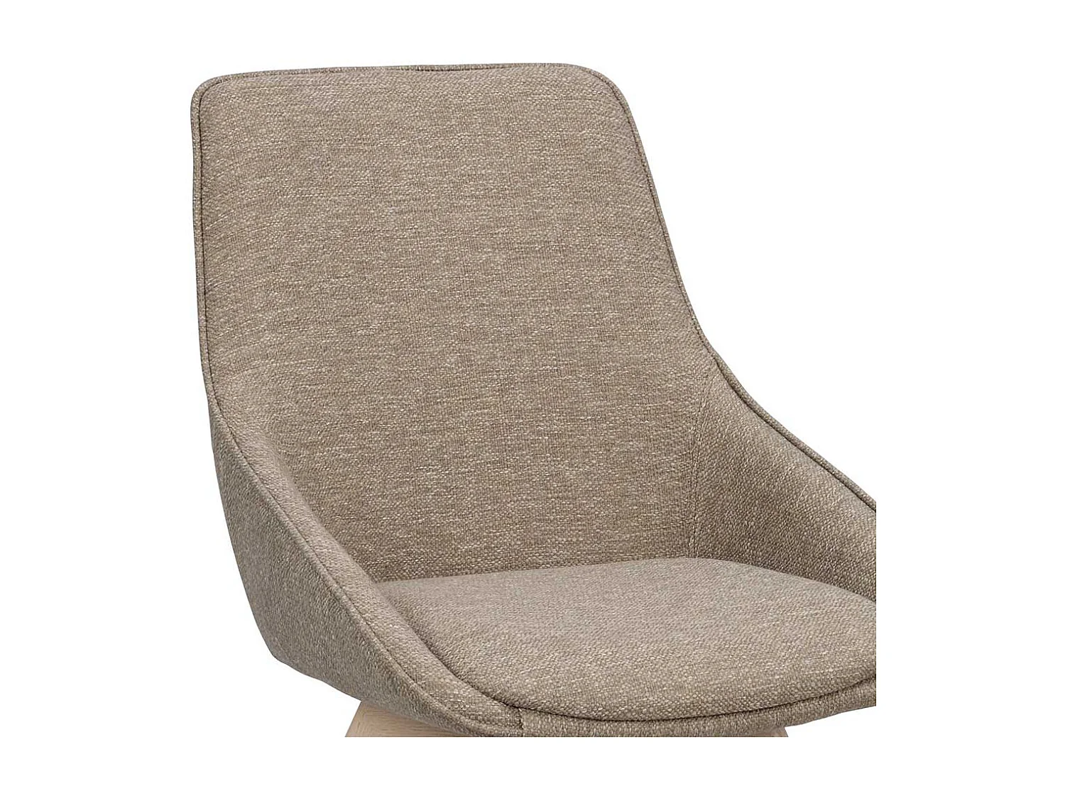 Stuhl Küche Küchenstuhl in Beigegrau und Holz White Wash (2er Set)