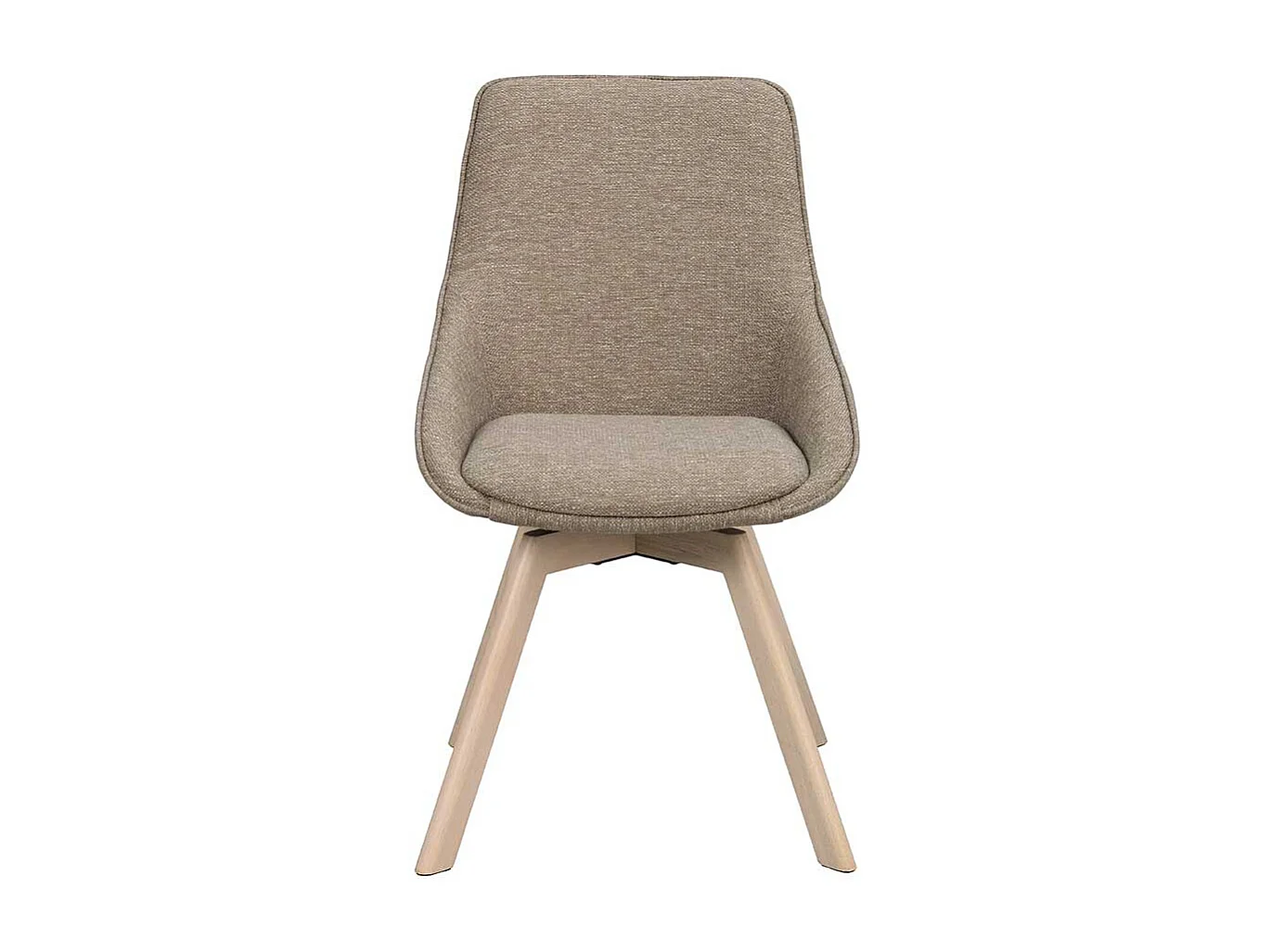 Stuhl Küche Küchenstuhl in Beigegrau und Holz White Wash (2er Set)