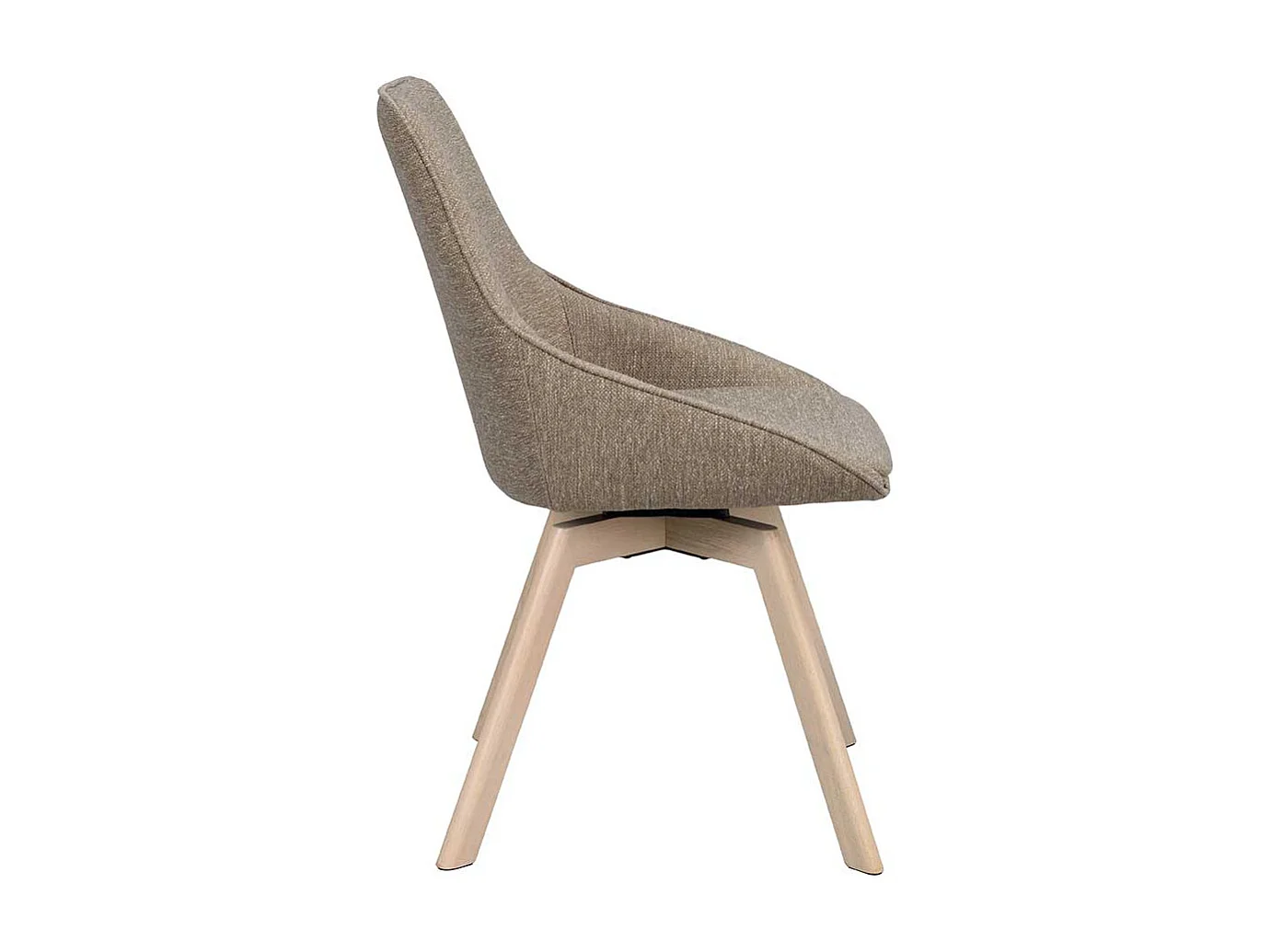 Stuhl Küche Küchenstuhl in Beigegrau und Holz White Wash (2er Set)